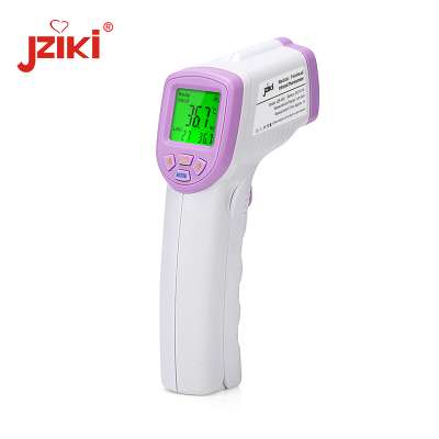 Infrared thermometer with three-color LCD indicator